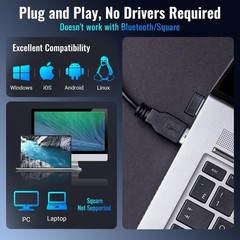 Tera Wireless 1D Laser Barcode Scanner 2.4GHz USB Cordless Reader