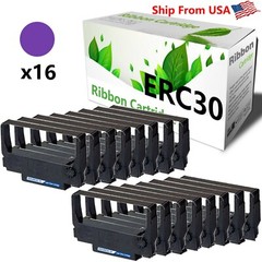 16-Pack Compatible ERC-30 Ribbon for use in M119D (Purple)