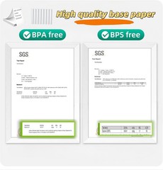 A4 Thermal Printer Paper 8 Rolls 200 Pages BPA Free Eco-Friendly Long Lasting