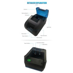 POS Receipt Printer 58mm USB Bluetooth ESC POS Command Portable Thermal Rec JBJQ