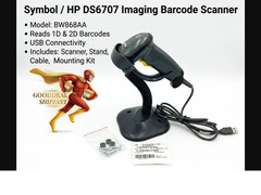 Symbol / HP DS6707 Imaging Barcode Scanner Kit (BW868AA) + Gooseneck Stand – USB