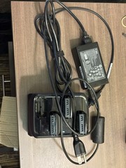 Zebra Charging Station with 3 Batteries. Tested and Working.
