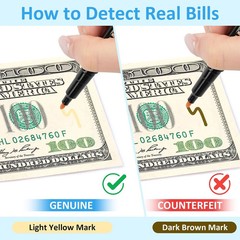 Fake Bill Checker Universal Currency 5 Pack Money Detector Pens for Every Use