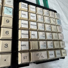 TEC MA 516 Cash Register Keypad Keyboard Assembly OEM W/ Ribbon Cables UNTESTED