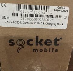 Socket Mobile DuraSled DS840 with Charging Dock Barcode Scanner CX3844-2824 Open