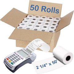 2 1/4&Prime; X 50&prime; Thermal Paper (50 Rolls) BPA Free Receipt Paper 58Mm Thermal POS