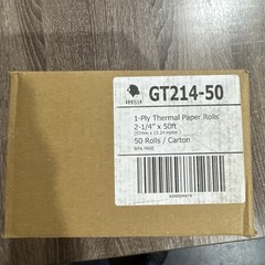 Gorilla Supply Thermal Paper Rolls For GT214-50 2-1/4&Prime; x 50ft
