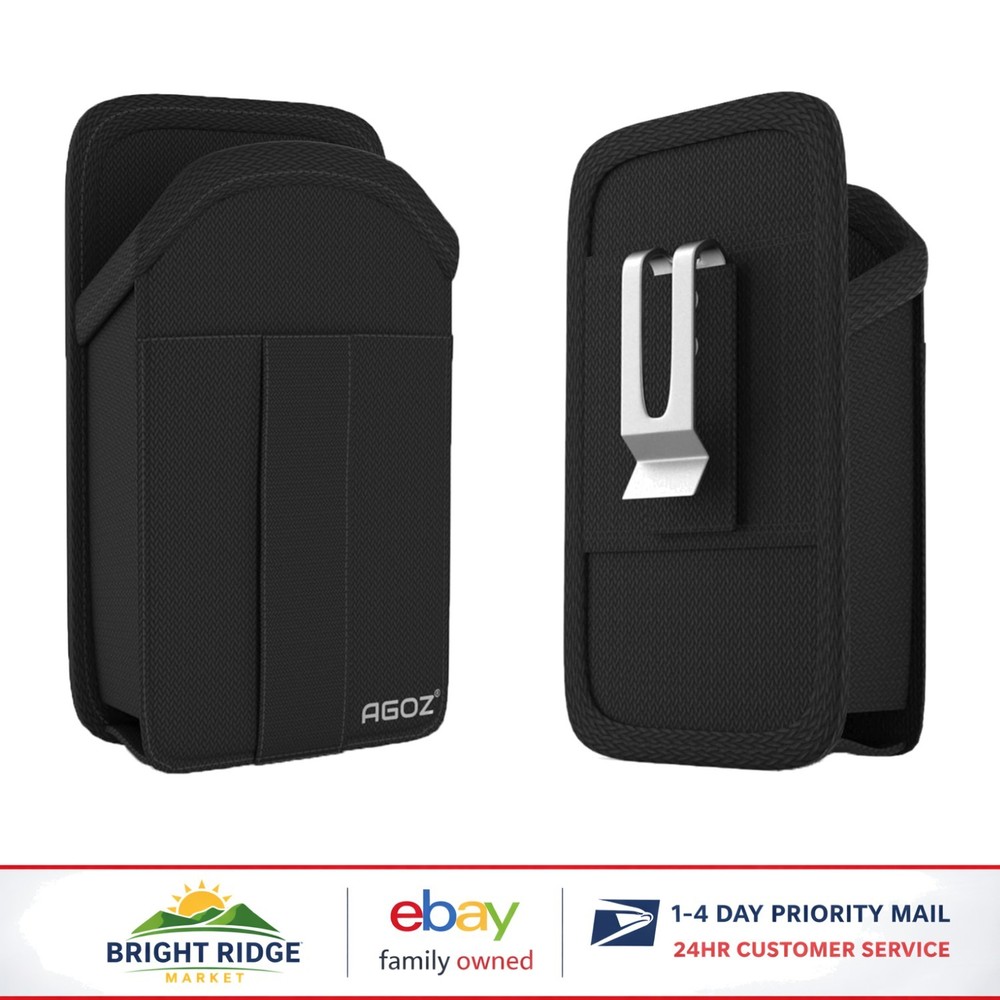 Rugged Vertical Holster for Handheld Barcode Scanners with Belt Clip and Loops