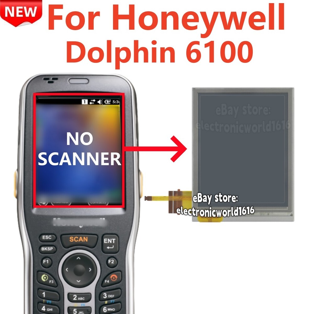 LCD Screen For Honeywell 6100 Mobile Scanner 2.8 inch Display Monitor Assembly