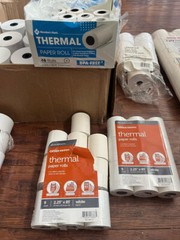 3 1/8 x 230&prime; THERMAL RECEIPT PAPER-41 ROLLS & 2 1/4 x 85&prime; 19 Rolls & 2 1/4 x 50&prime;