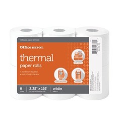 6 PCS White Thermal Paper Roll 21/4 Inch x 165 Ft 108610 Receipt Printer