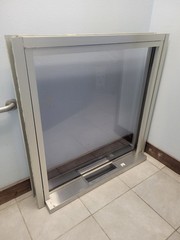 Complete Bullet-Resistant Transaction Window 50&Prime;x50&Prime; – 1 7/8&Prime; Thick – Heavy Duty