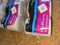 3 NCR Thermal Electronic Calculator Rolls 2 1/4in. x 85ft. White Pack of 3 Paper