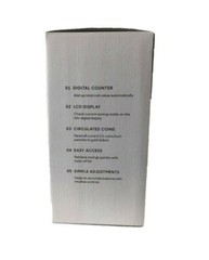 Sharper Image Digital Coin Counting Jar -Transparent -Piggy Bank