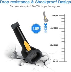 Handheld USB 2D Barcode Scanner, Wired Automatic QR Code Scanner Data Matrix …