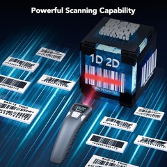 Eyoyo Portable Mini 2D Bluetooth Barcode Scanner UPC QR Code Scanner POS Reader