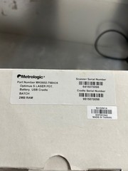 Metrologic MK5502- Batch Scanner PDT Cradle USB IOB never used Works!