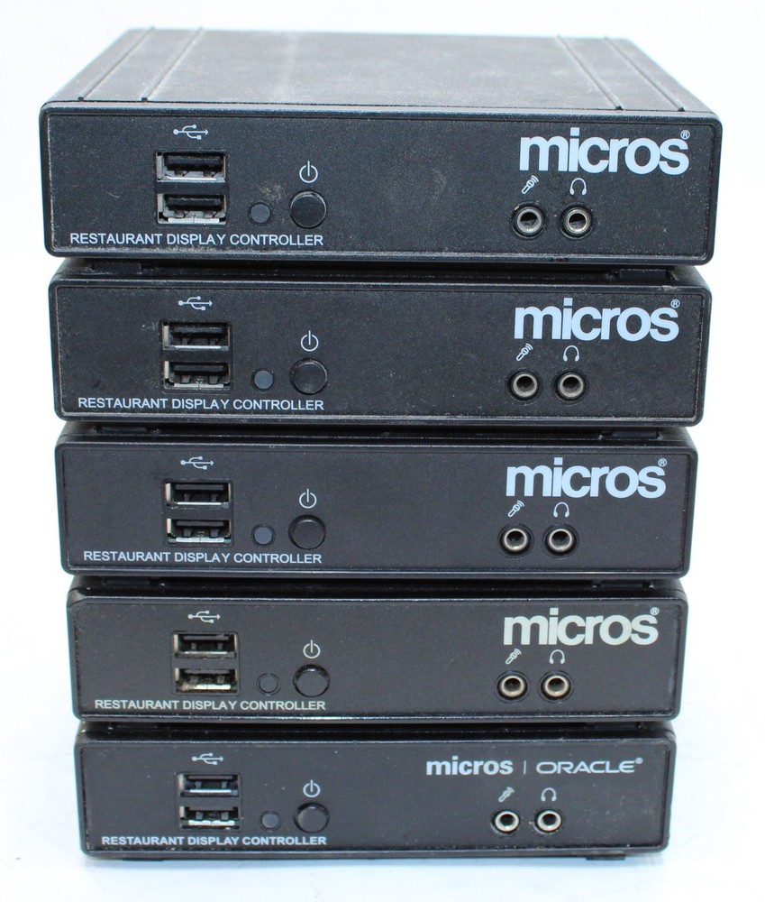 Lot of 5 – Micros Thin Client DT166 700876 Restaurant Display Controller