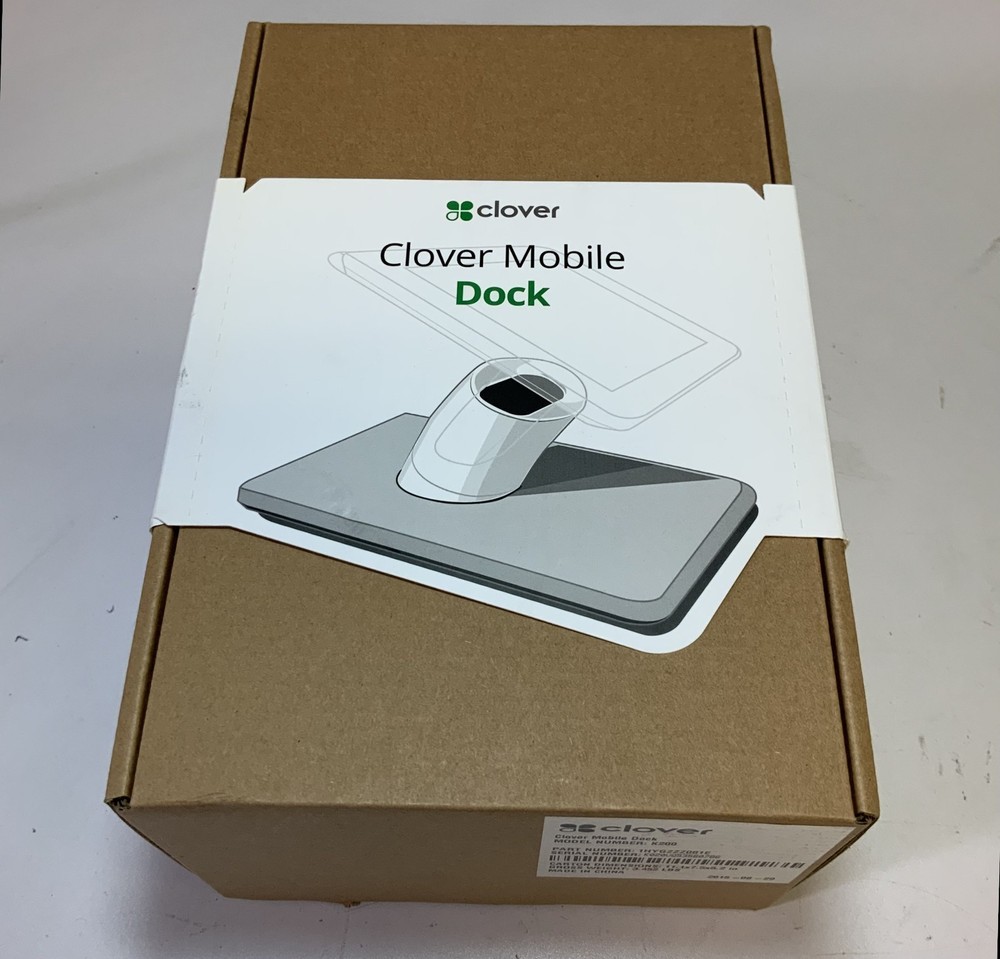 Clover Mobile Dock K200 POS Credit Card Reader (1HYGZZZ081E), White « Y4A »