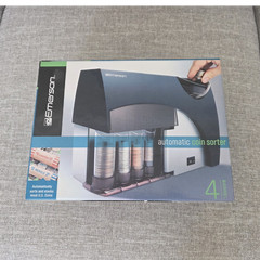 Emerson Automatic Coin Sorter 4-Barrel Electric Electronic Coin Sorter, Wired