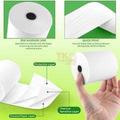 Thermal Paper Rolls 3 1/8&Prime; x 230&prime; for POS Cash Register & Credit Card Terminals