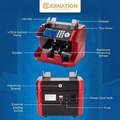 Carnation Bill Counter CR1800, Bank Grade Bill Money Counting Machine
