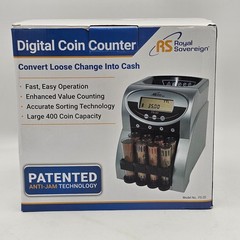 Royal Sovereign FS-2D Digital Coin Counter 2 Row Sorter with Value Counting