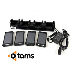 Lot of 4 – Janam XT3 Touch Computer Barcode Scanner w/ Batteries & Cradle