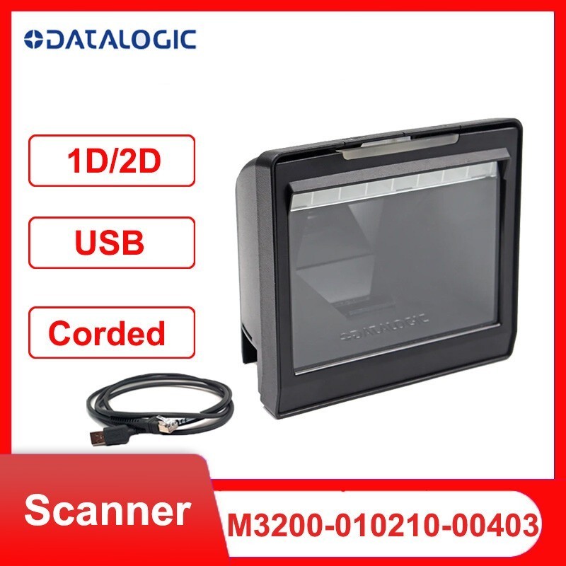 Datalogic Magellan 3200VSi Desktop Handsfree 2D Barcode Scanner with USB Cable