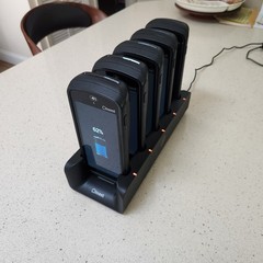 Lot of 5 Toast Go 2 Handheld POS Tablets TG200 with DTC200 Charging Dock
