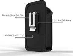 Rugged Vertical Holster for Handheld Barcode Scanners with Belt Clip and Loops