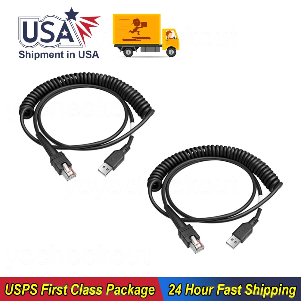 2PCS Cable CAB-3600-UNC3 SHIELDED USB for Zebra DS3678-ER DS3678-SR DS3678-HD