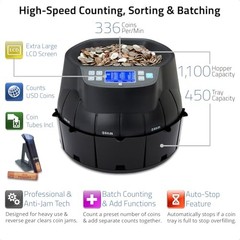 ZZap CS40 Coin Counter Sorter and Roller Machine