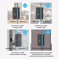 Glass Door Electronic Intelligent Fingerprint Lock /Office Combination Lock