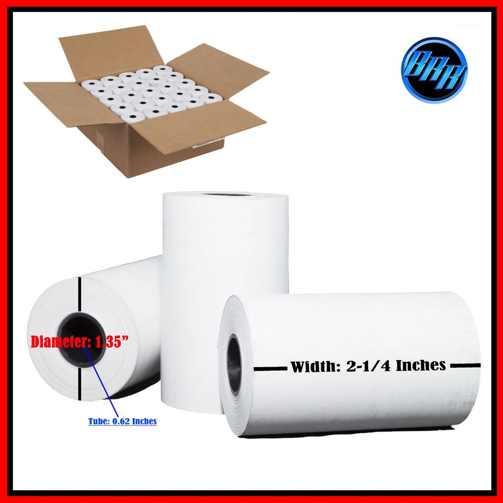 2 1/4  » X 50 &lsquo; THERMAL PAPER 100 ROLLS FIRST DATA FD400 CREDIT CARD TERMINAL