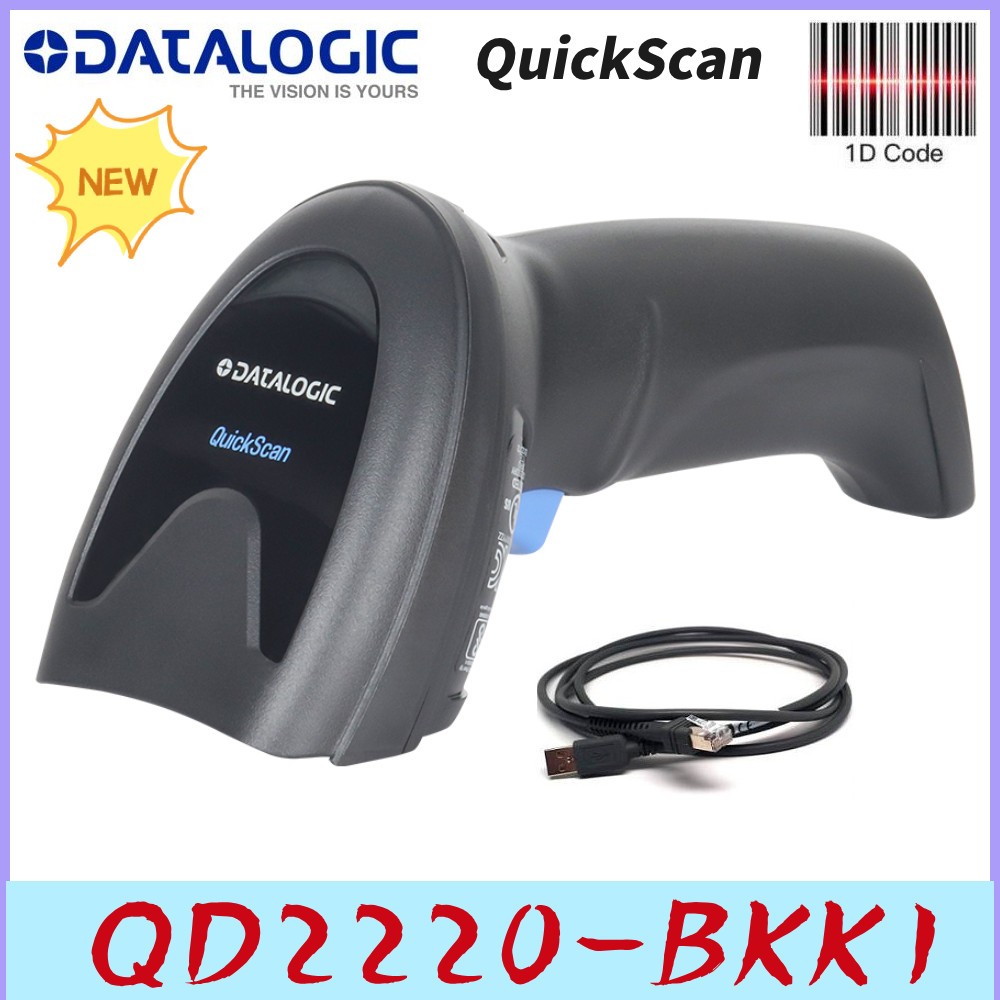 Datalogic QD2220-BKK1 1D Linear Imager USB Handheld Barcode Scanner With Cable