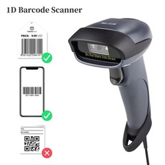 USB Barcode Scanner with Stand Wired Handheld Bar Code Reader 1D CCD Scanner …