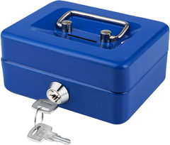 Mini Cash Box with Lock and Slot Small Cash Box with Money Tray Metal Piggy Bank