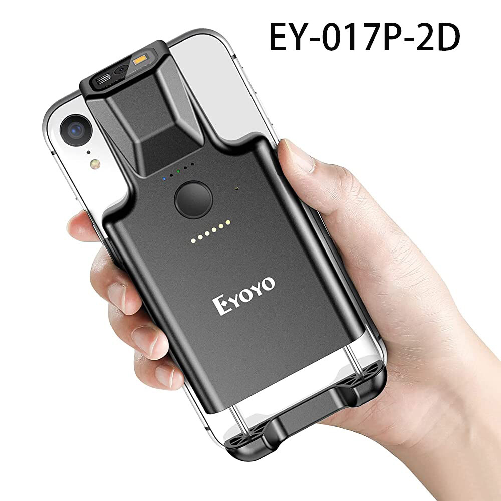 Eyoyo 1D Laser/ 2D QR Code Wireless Barcode Scanner PC Phone Back Clip Reader