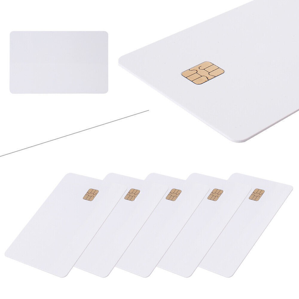 5PCS ISO PVC IC SLE4442 Chip Blank Smart Card Contact IC Card Safety White