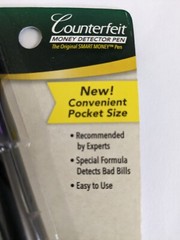 Dri-Mark Money Counterfeit Bill Detector Pen for Use w/ U.S. Currency Qty 2