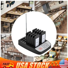Restaurant Wireless Guest Paging System 10 Beepers Queuing Calling Pager Food.