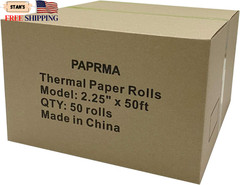 2 1/4 » x 50&prime; Thermal Receipt Paper 50 Rolls 2.25&Prime;x50ft Receipt Roll Cash Reg…