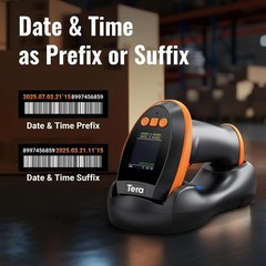 Barcode Scanner Wireless with Screen: Pro Version 1D 2D QR with Setting Keypa…