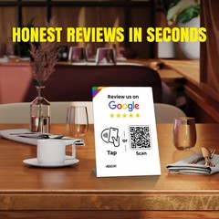 Google Review Stand (2 PCS) -Boost Google Reviews w/Reusable Google Review Tap C