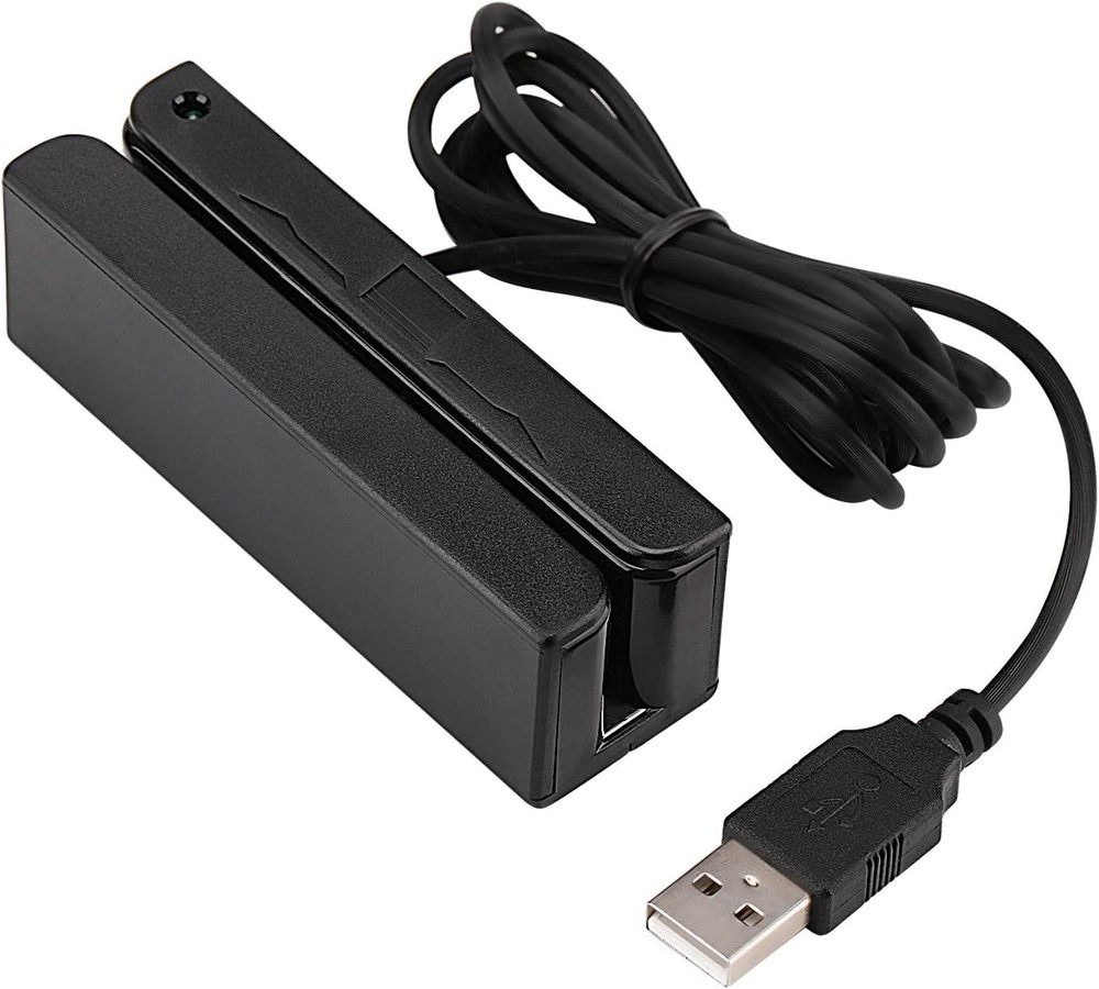 MSR90 USB Swipe Magnetic Credit Card Reader 3 Tracks Mini Smart black