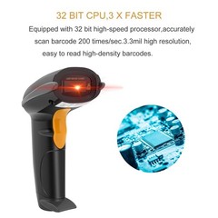 1D Wired Barcode Scanner Reader For PC USB Laser Handheld UPC EAN Gun