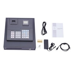 Electronic Cash Register POS System Cash Register 38 Keys 8 Digits w Cash Drawer
