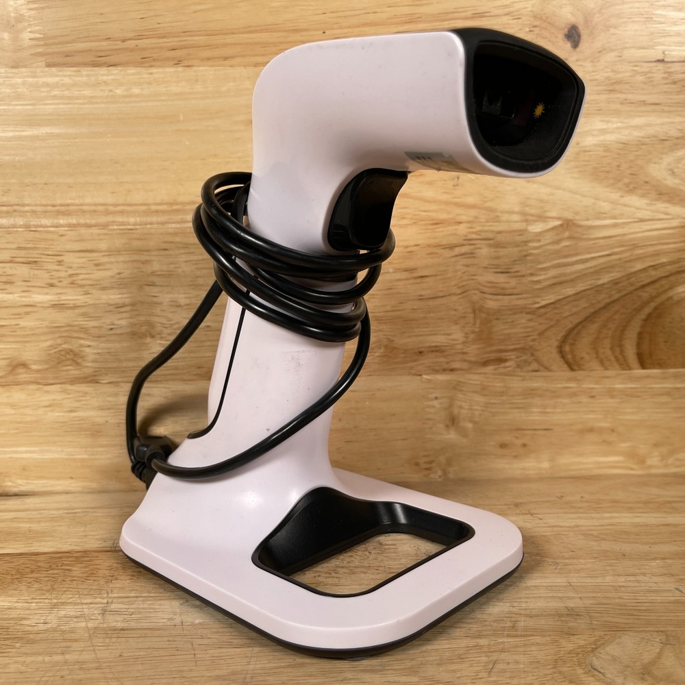 ScanAvenger SA 9021 Barcode Scanner White Bluetooth Rechargeable – For Parts