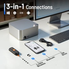 Tera Mini 1D 2D QR Wireless Barcode Scanner, Waterproof Shockproof Pocket Scanne